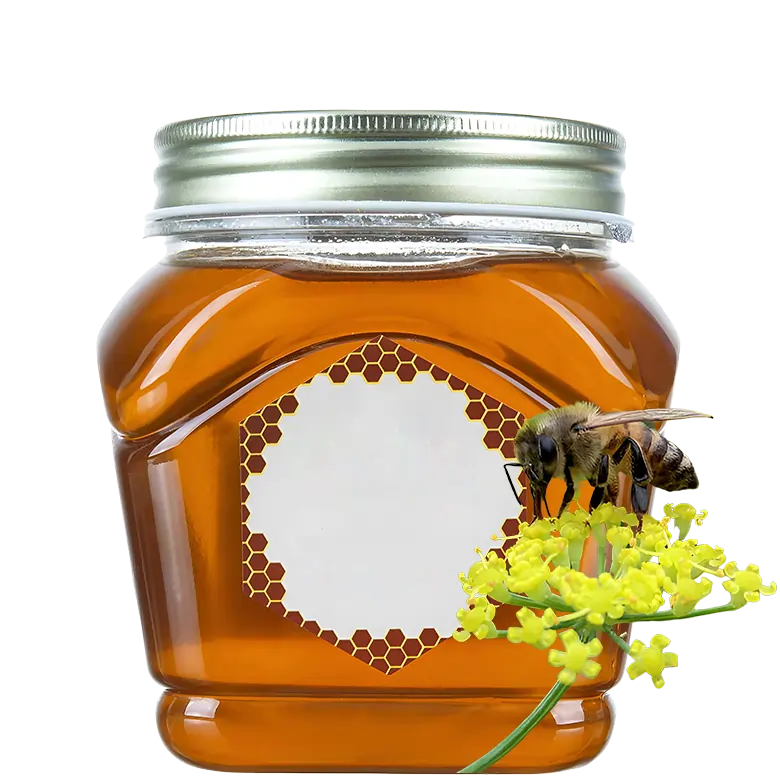 Fennel honey obtained from the nectar of the Fennel plant by bees. The color of Fennel honey is dark amber -ExportSet